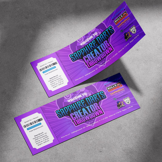 Sapphiredarts Creator Throwdown Eintrittsticket + Gutschein