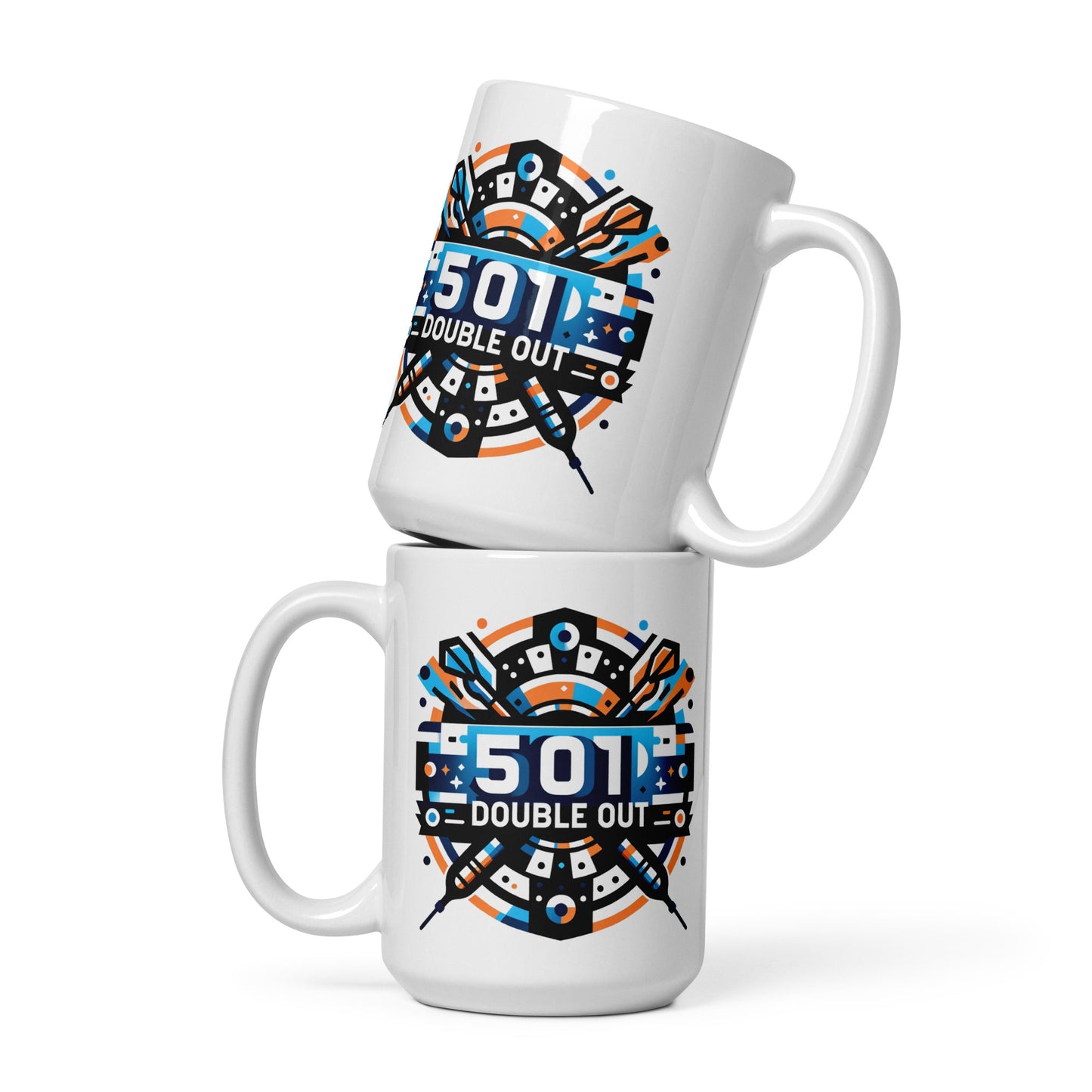 Tasse Weiß, glänzend Kaffeetasse 501 Double Out bunt