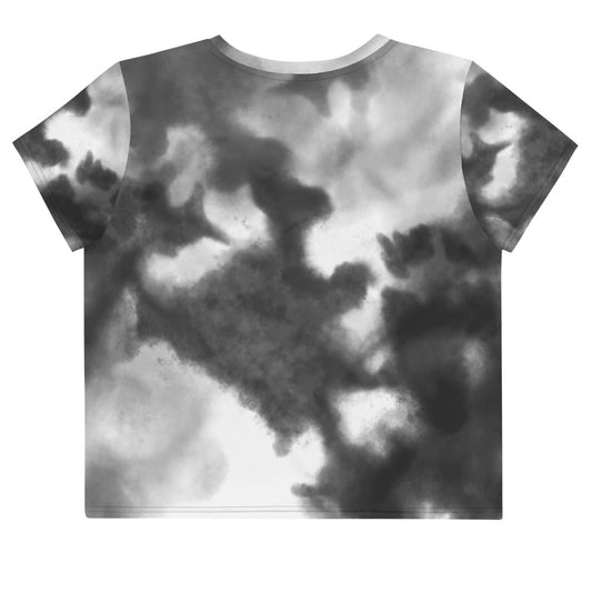 Crop-Top Batik bauchfreies T-Shirt Damen 501 DO