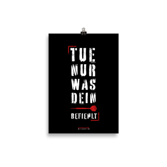 Poster Wanddekoration Dartraum Dart Befehl Grunge by Lupo