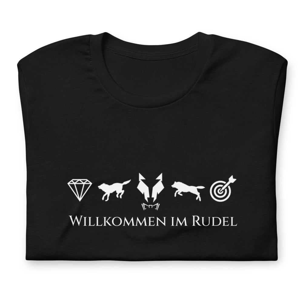 Kurzärmeliges T-Shirt Unisex Lupo "Willkommen im Rudel"