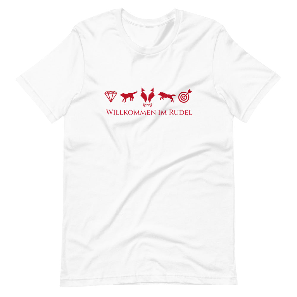 Kurzärmeliges T-Shirt Unisex Lupo "Willkommen im Rudel"