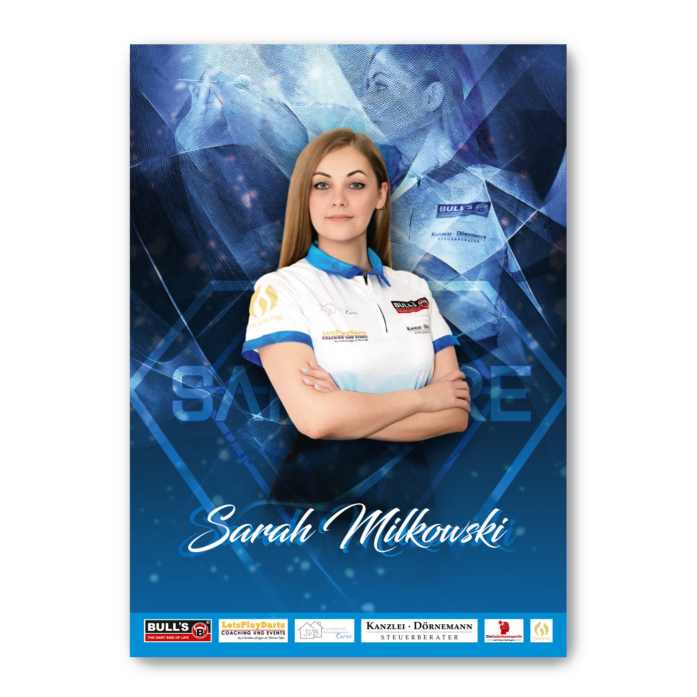 New Sarah "Sapphire" Milkowski signierte Autogrammkarte