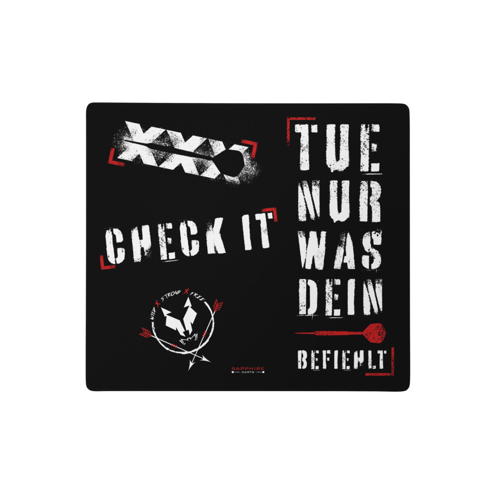 Gaming-Mauspad Mousepad Dart Befehl Grunge by Lupo