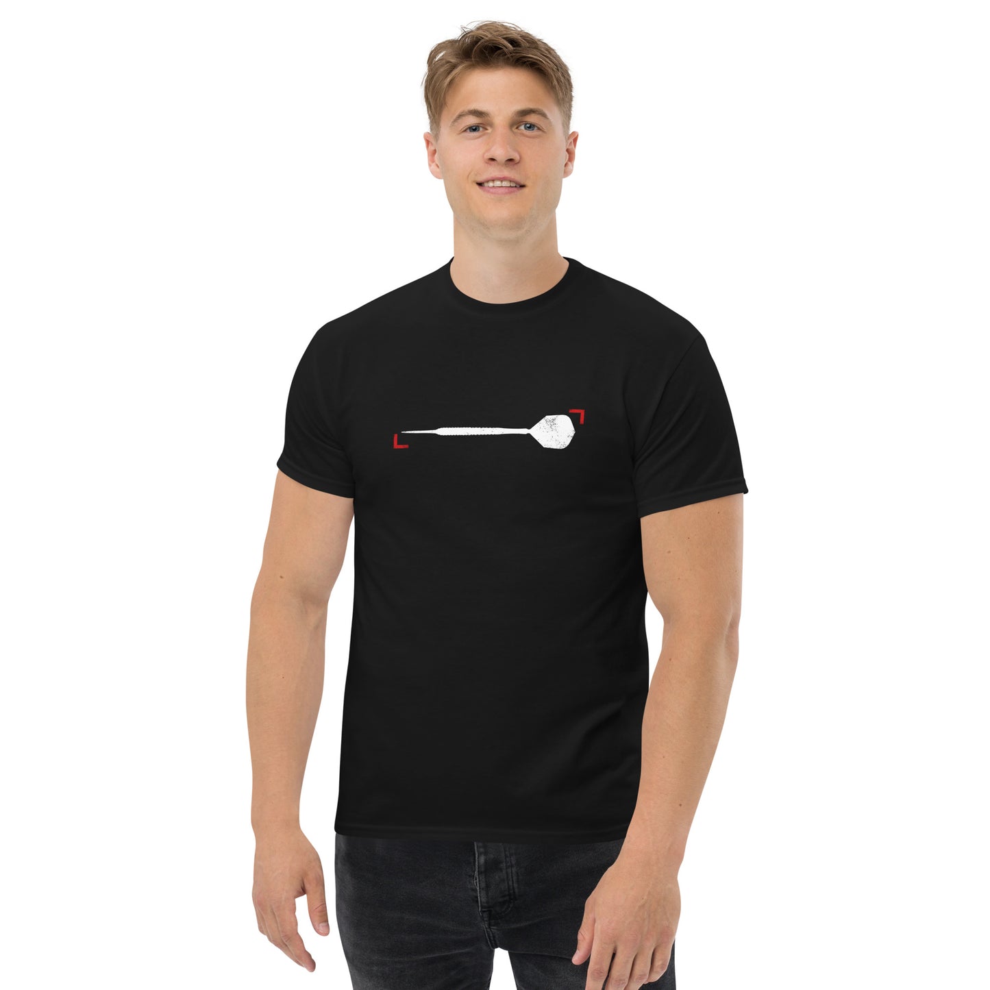 Klassisches T-Shirt Herren Dartpfeil 2 Grunge by Lupo