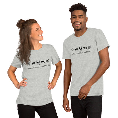 Kurzärmeliges T-Shirt Unisex Lupo "Willkommen im Rudel"