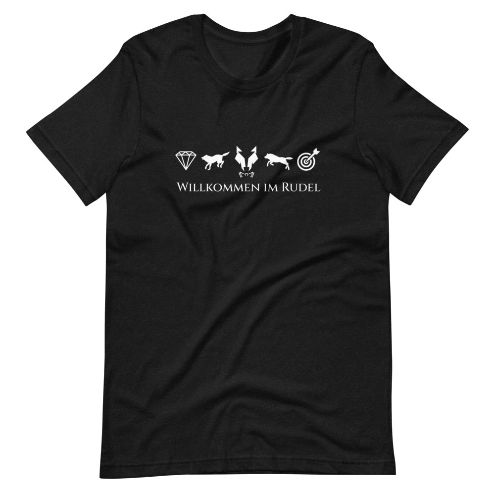 Kurzärmeliges T-Shirt Unisex Lupo "Willkommen im Rudel"