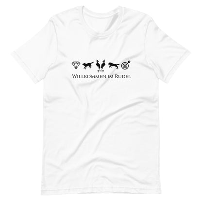 Kurzärmeliges T-Shirt Unisex Lupo "Willkommen im Rudel"